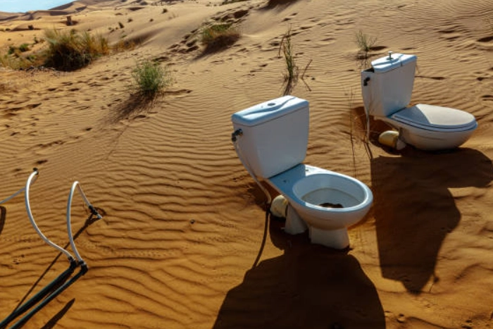 how to poop in the desert