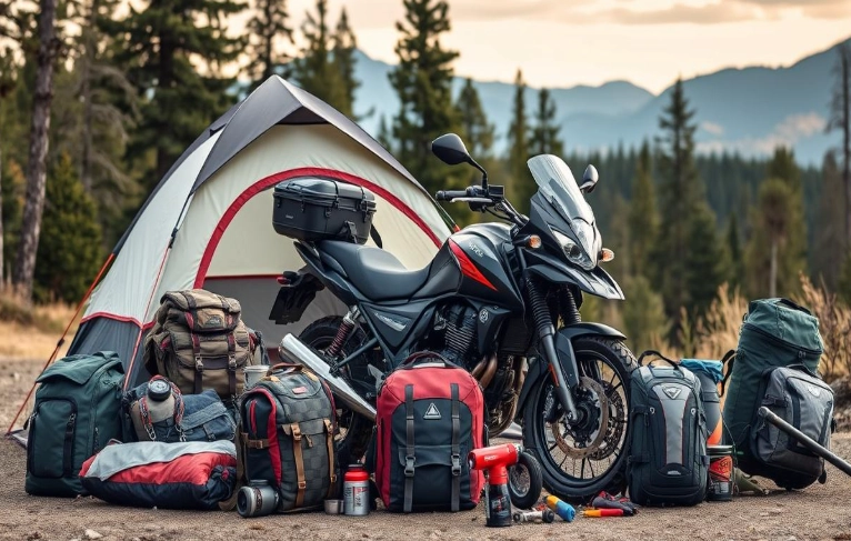 Motorcycle camping gear