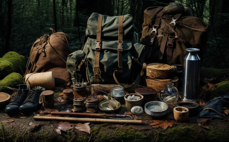 Bushcraft camping equipment