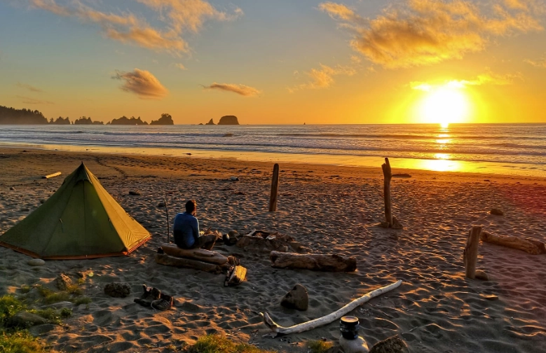 beach camping