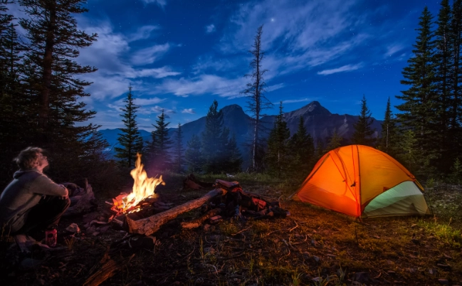 secluded tent camping