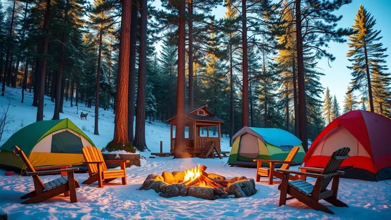 snow camping locations