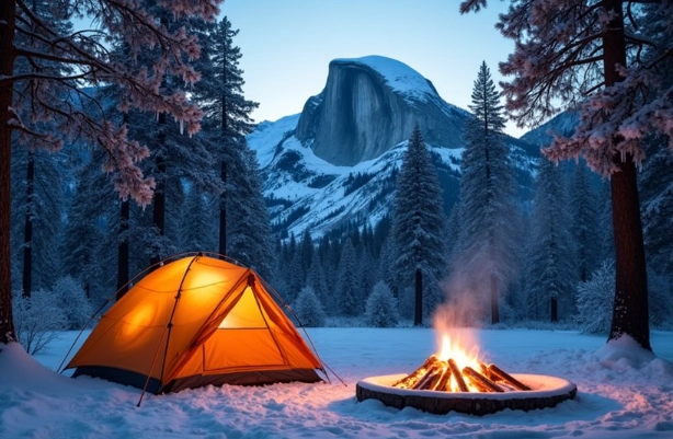 snow camping locations