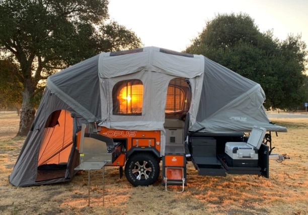family camping with bathrooms