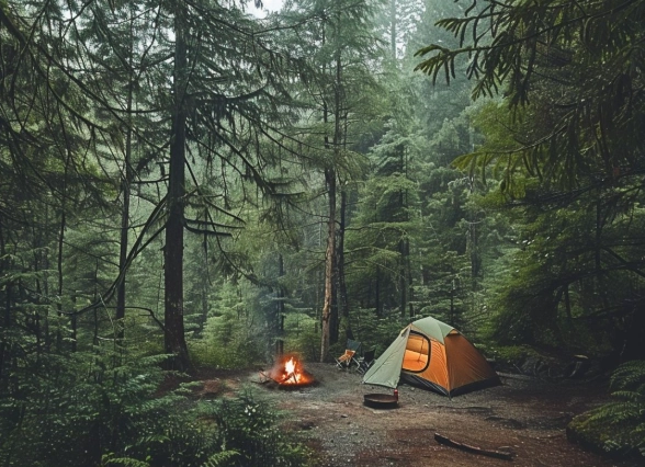 camping in the woods tips