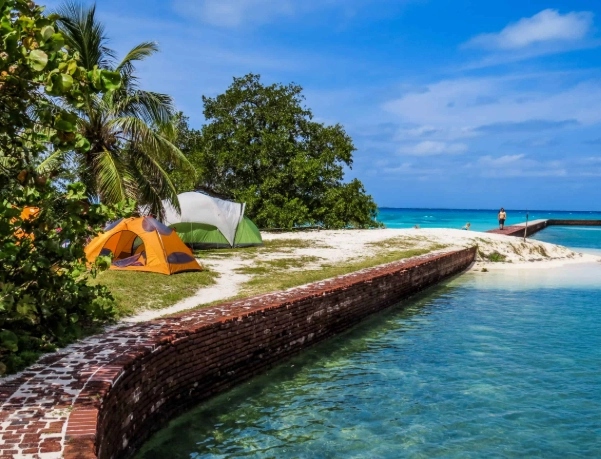 remote island camping