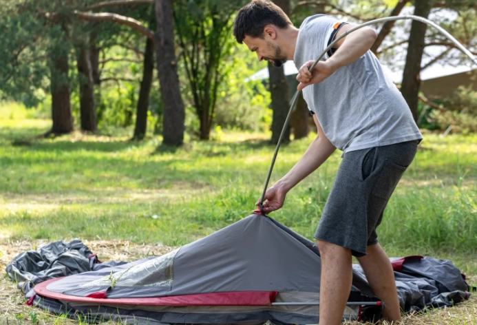 how to set up a tent