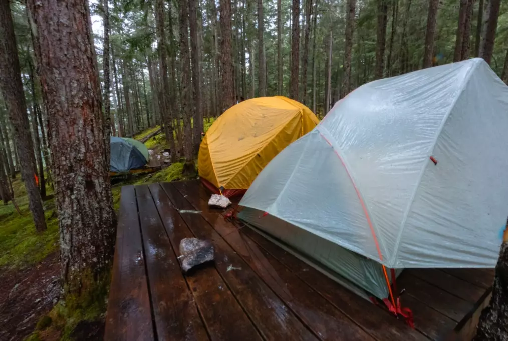 rain camping tips