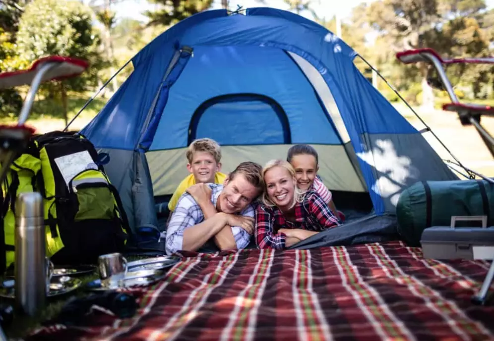 first time camping with kids
