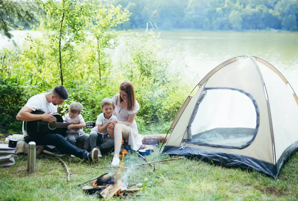 first time camping with kids