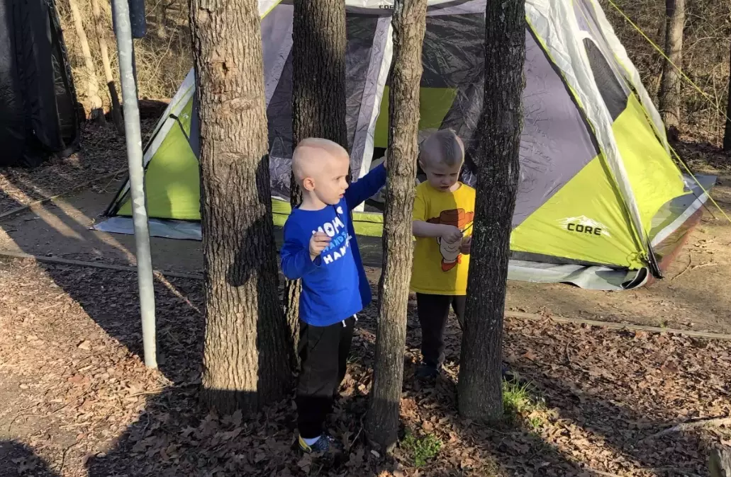first time camping with kids
