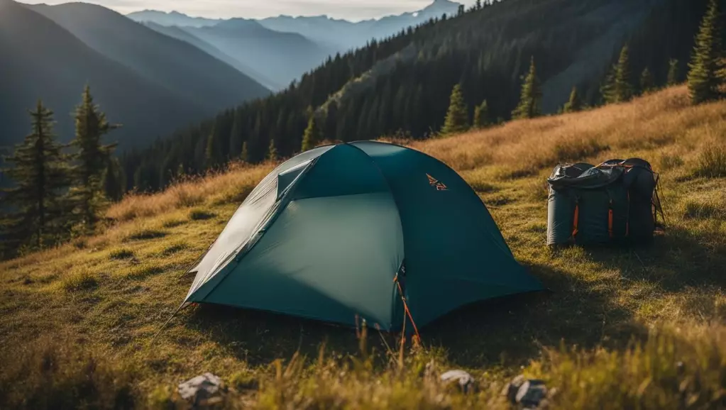 Backpacking camping setup