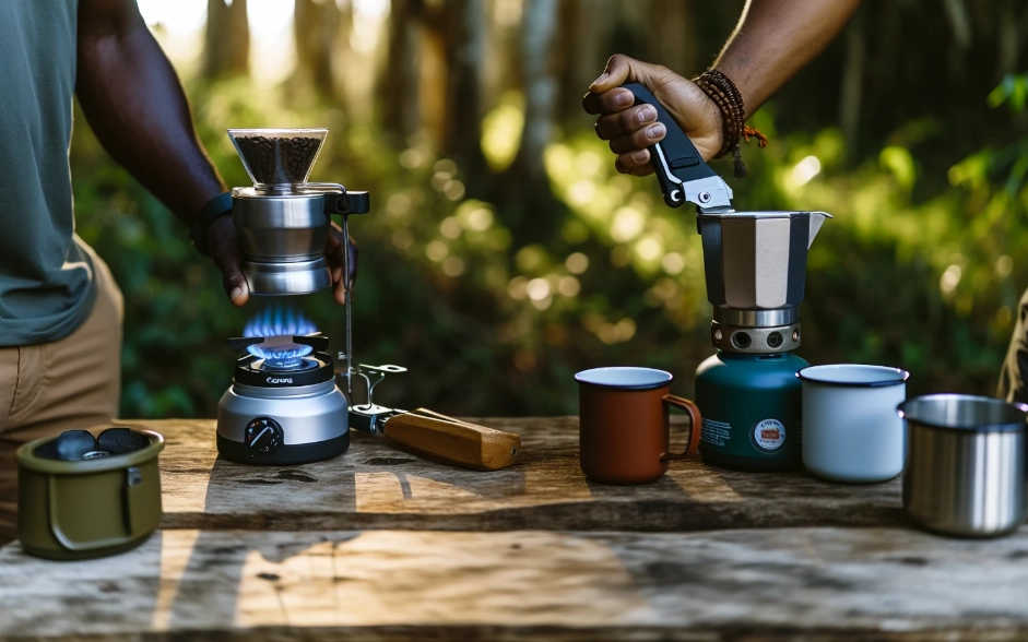camping coffee making