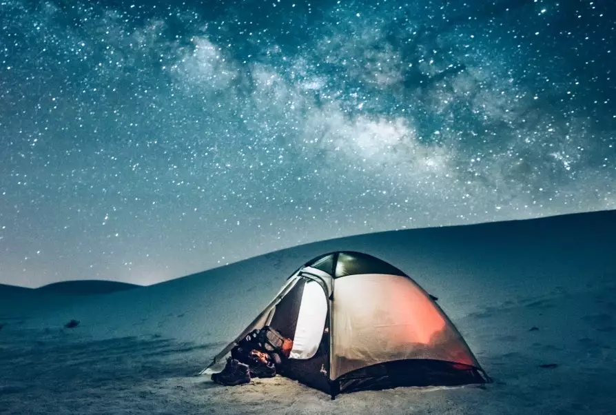 camping and stargazing