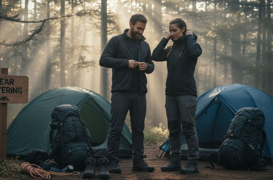 winter camping layers